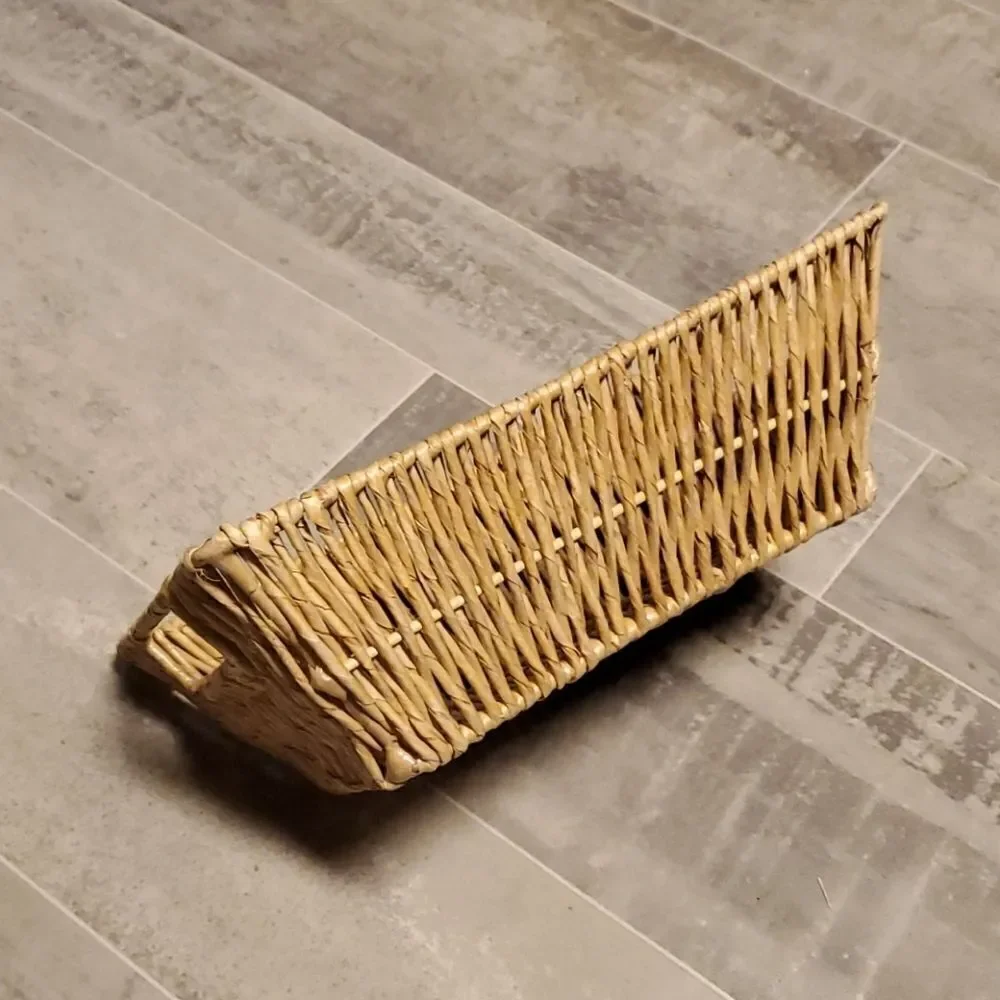 EUC Blonde Wicker Medium Basket